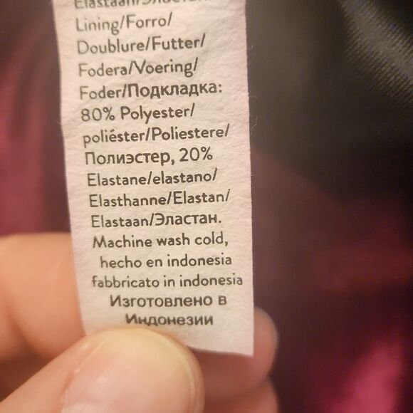 Spanx Women's Burgundy Velvet Velour Leggings Size L - Picture 8 of 10